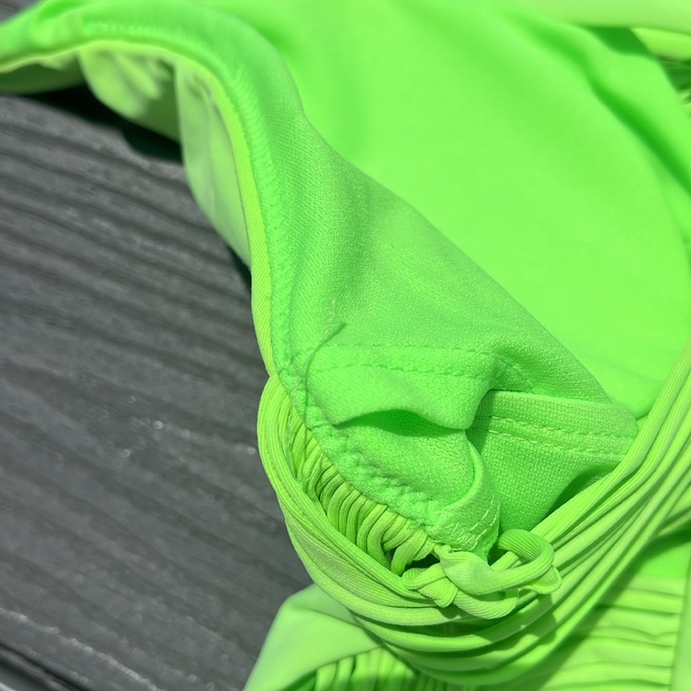 Bright Green One Piece Bathing Suit - Picture 5 of 6